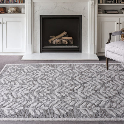 BESAR-II RUG - BEIGE/WHITE - HAND TUFTED - COTTON DENIM/WOOL