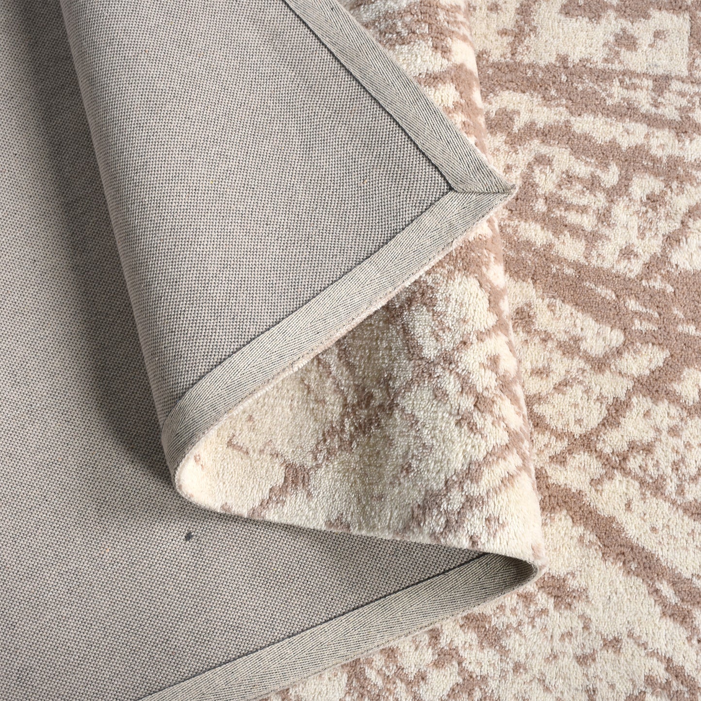 BEYAN RUG - BEIGE/IVORY - WOOL - CIRCULAR KNITTING