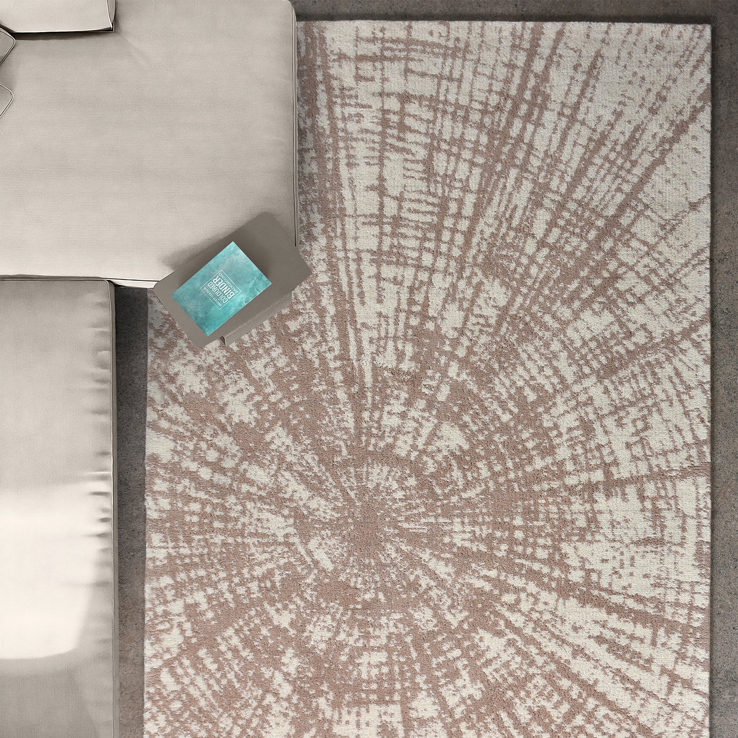 BEYAN RUG - BEIGE/IVORY - WOOL - CIRCULAR KNITTING