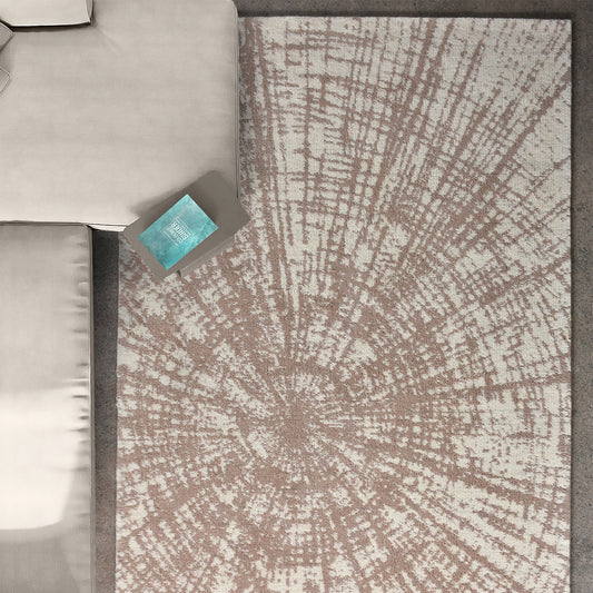 BEYAN RUG - BEIGE/IVORY - WOOL - CIRCULAR KNITTING
