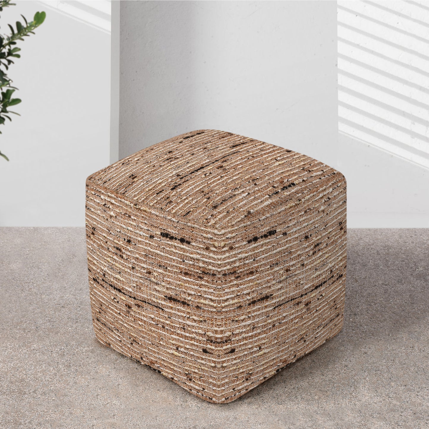 BOLSOVER POUF - JUTE/ WOOL