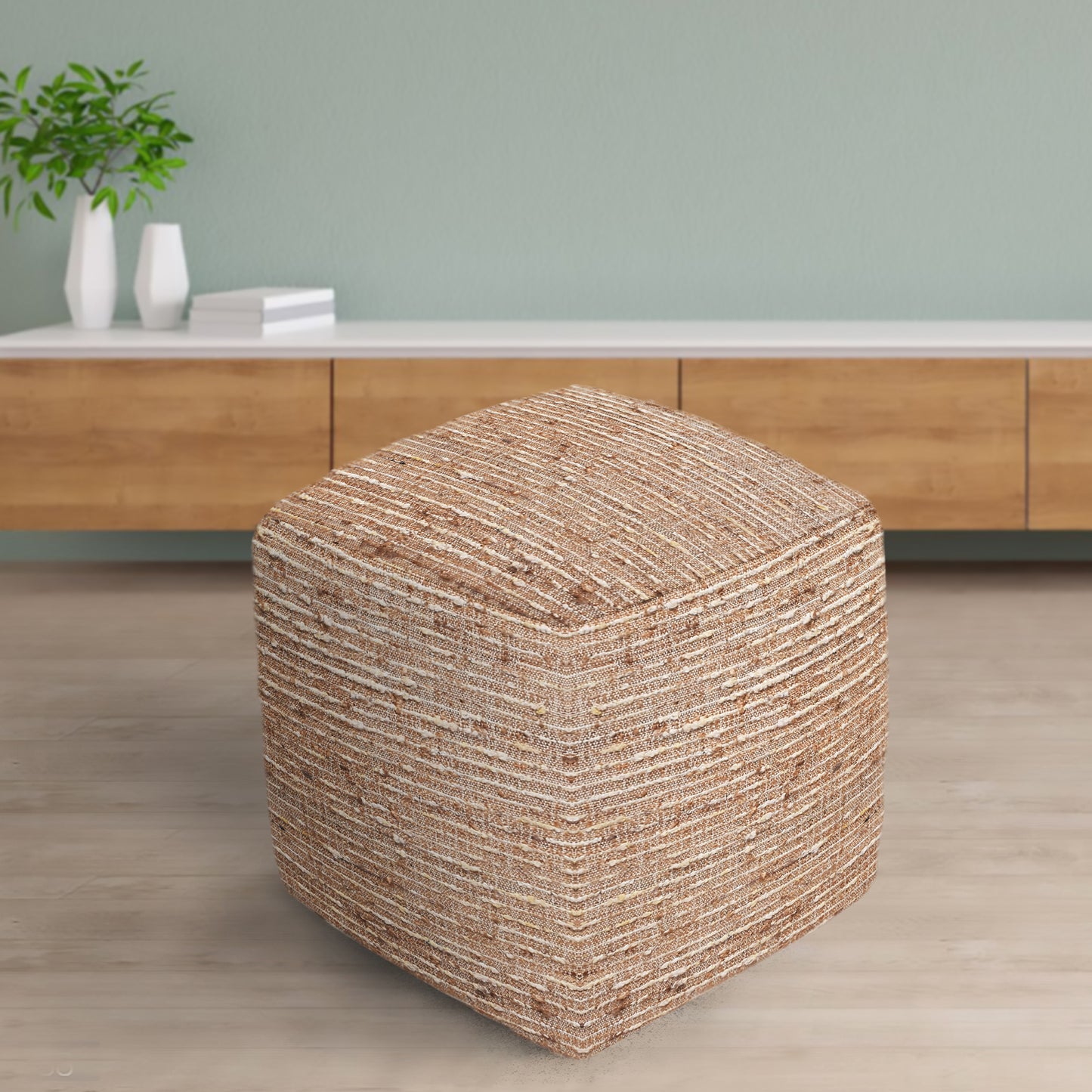 BOLSOVER POUF - JUTE/ WOOL