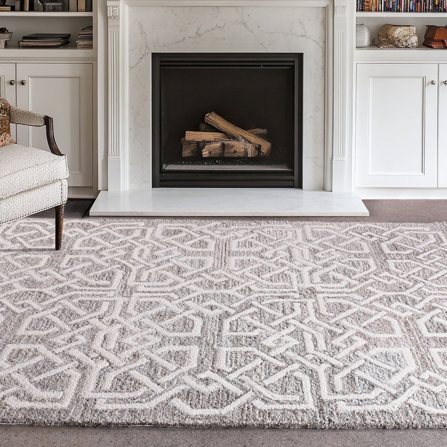 BOTNER-II RUG - BEIGE/IVORY - HAND TUFTED - WOOL + DENIM