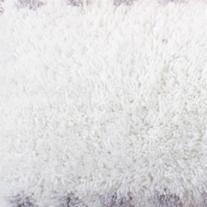 Brayden Lumber Cushion, 36x91 cm, Natural White, Grey, Wool, Hand Woven, Pitloom, All Cut