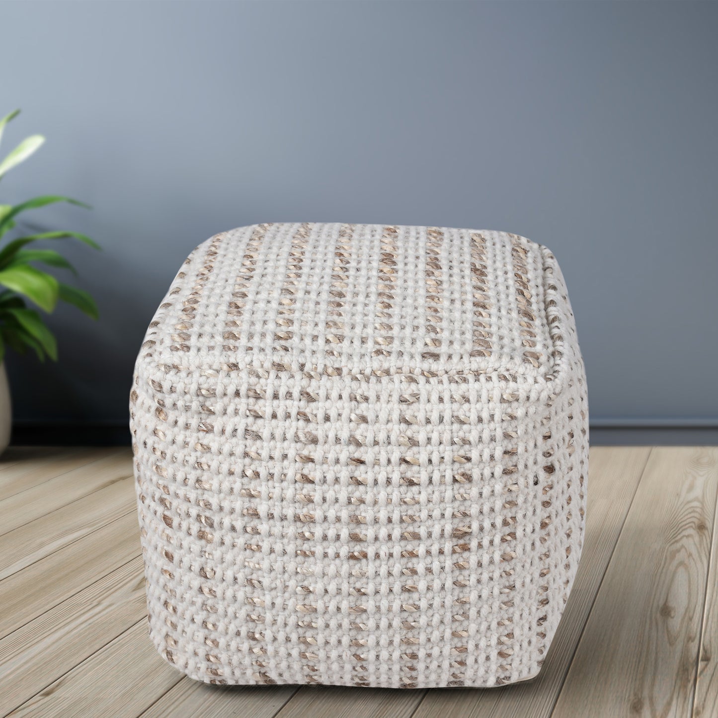 BRENDA POUF - WOOL/ JUTE