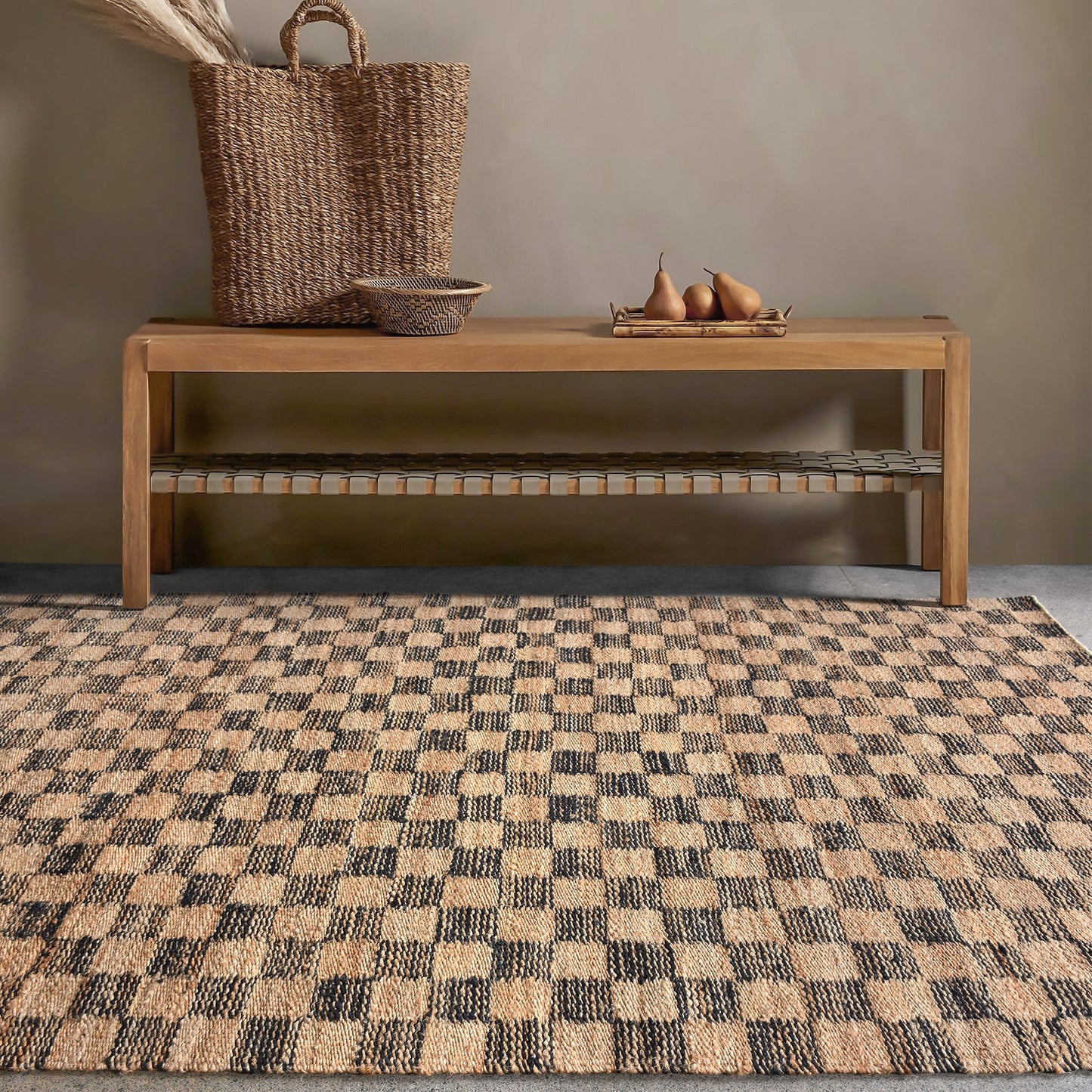 BRIOSO RUG - NATURAL/CHARCOAL - JUTE