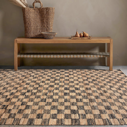 BRIOSO RUG - NATURAL/CHARCOAL - JUTE