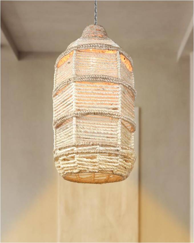 BULBHARD LAMP - IVORY/NATURAL - HAND MADE - JUTE