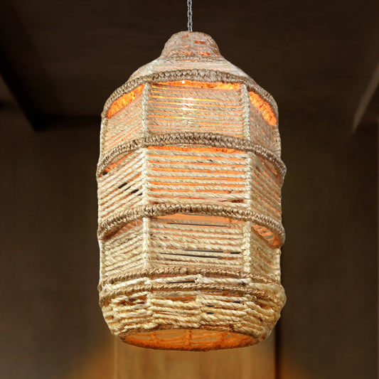 BULBHARD LAMP - IVORY/NATURAL - HAND MADE - JUTE
