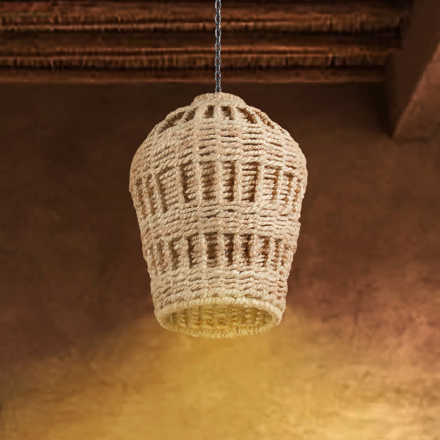 BUSHNELL LAMP - NATURAL - HAND MADE - JUTE