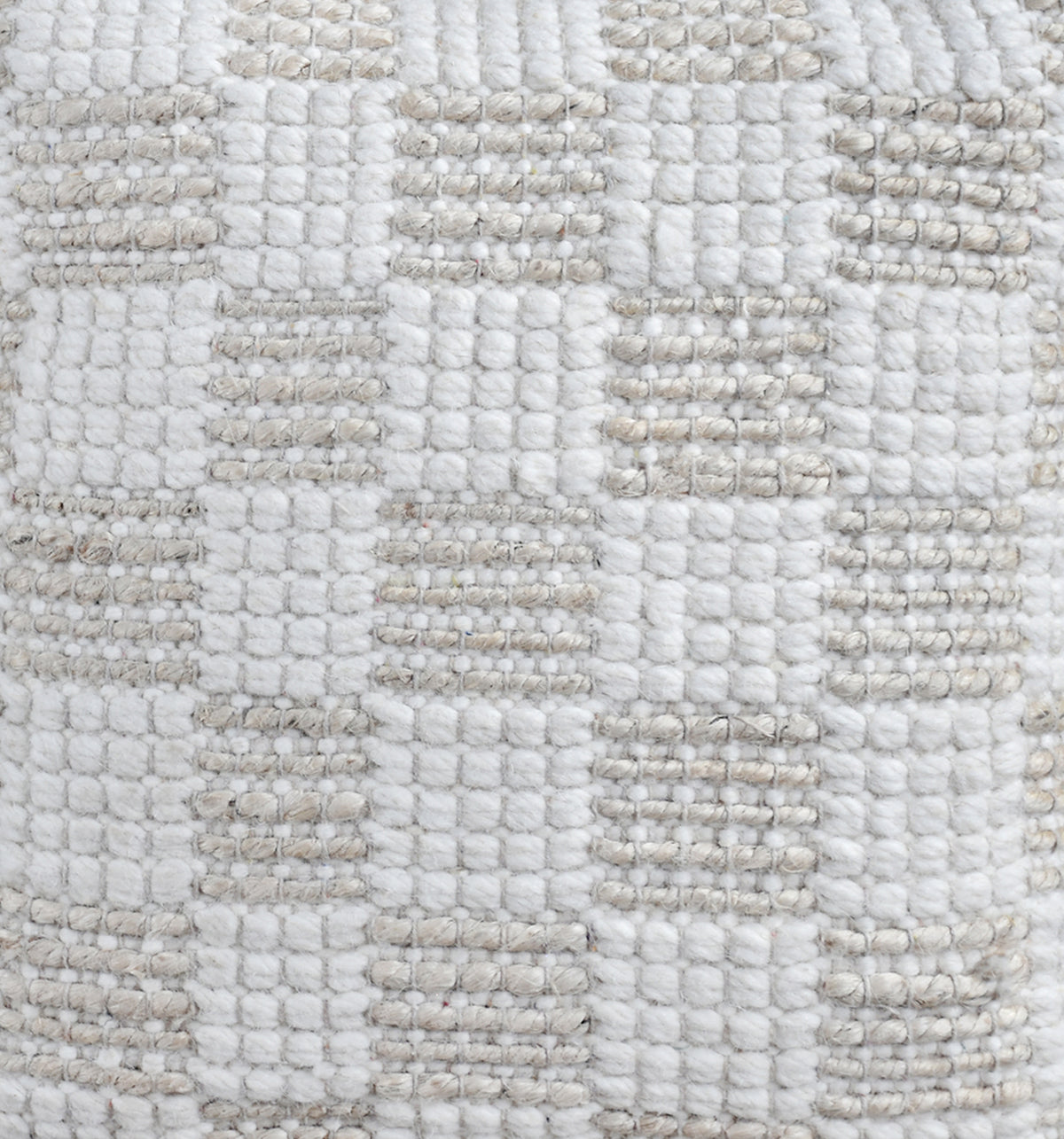 BUZI CUSHION - JUTE/WOOL - IVORY - HANDWOVEN