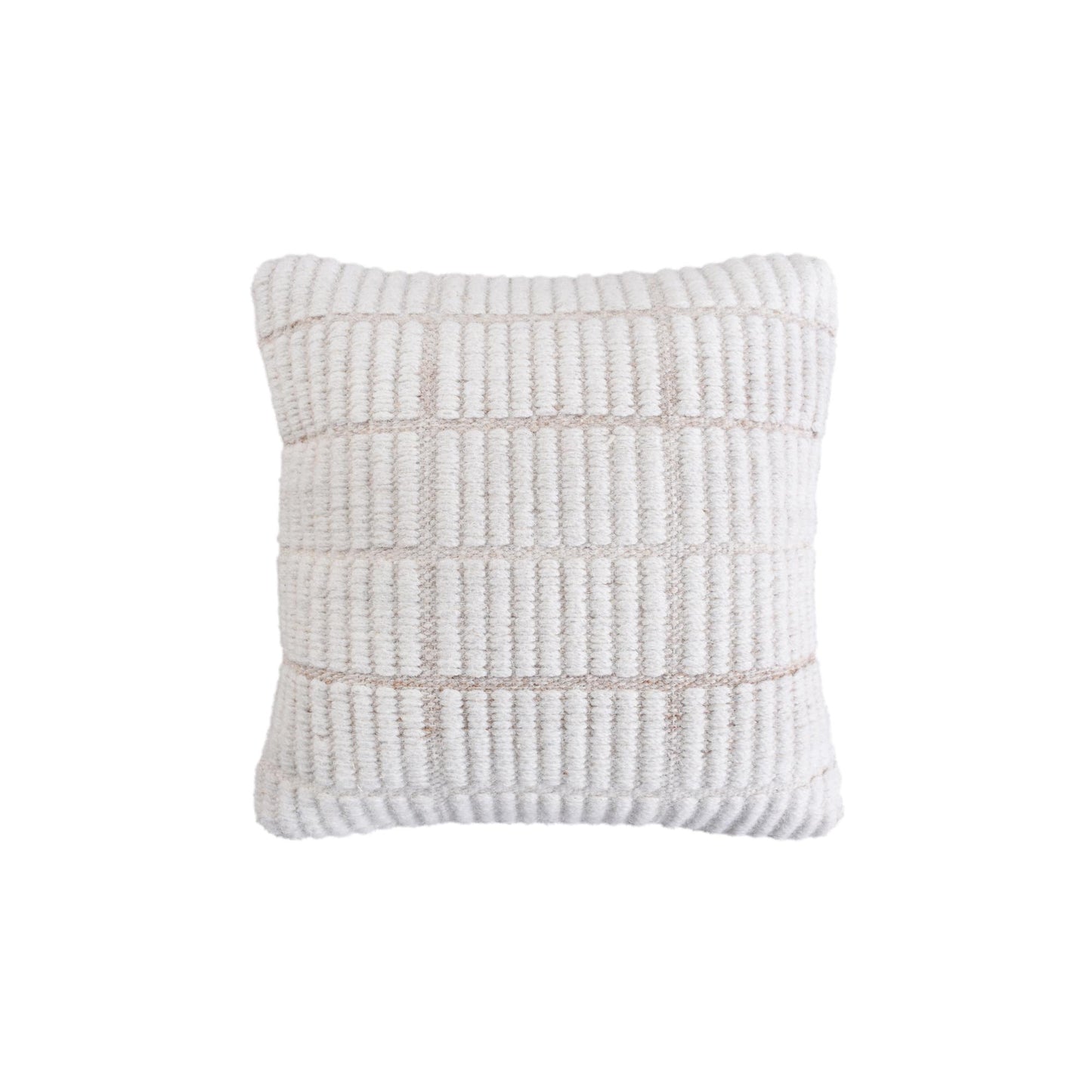 BAKOY CUSHION - IVORY - HAND WOVEN - WOOL