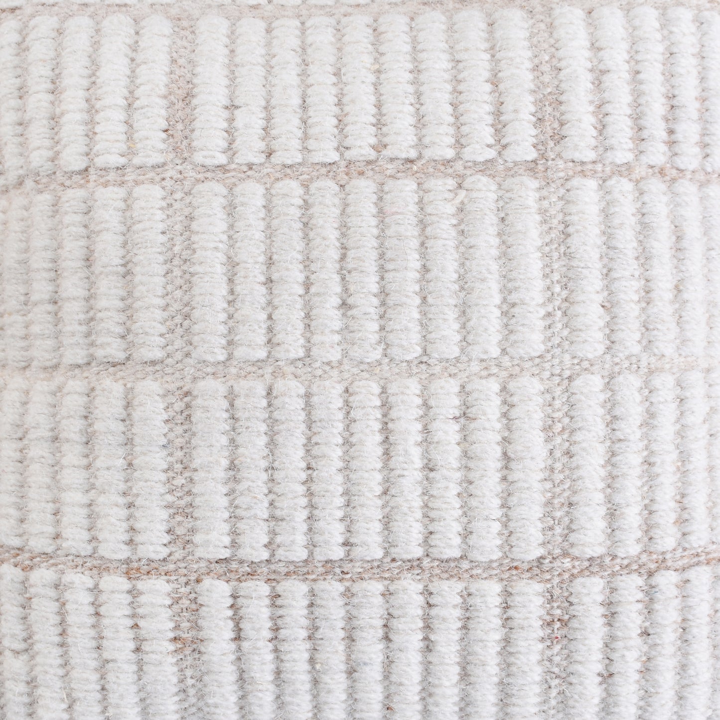 BAKOY CUSHION - IVORY - HAND WOVEN - WOOL