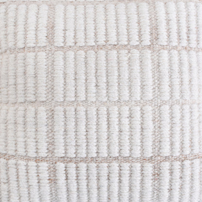 BAKOY CUSHION - IVORY - HAND WOVEN - WOOL