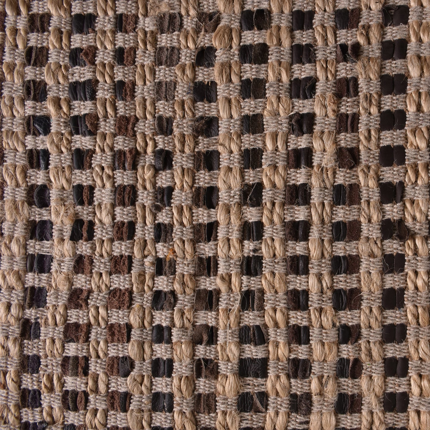 CAHILL RUG - LEATHER/ JUTE