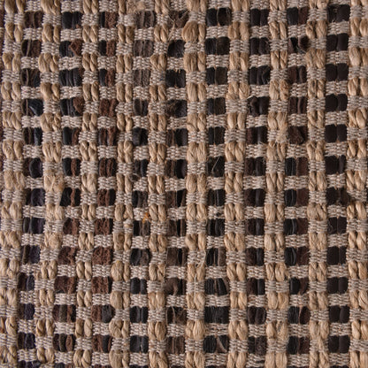 CAHILL RUG - LEATHER/ JUTE
