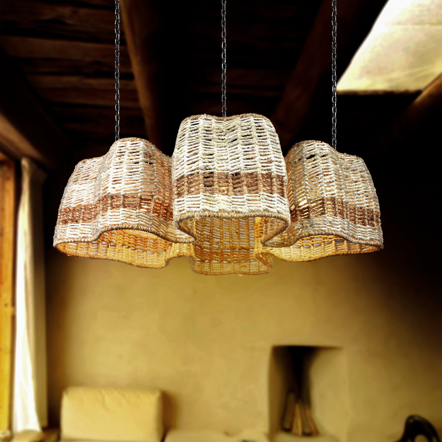 CAJAMAR LAMP - IVORY/NATURAL - HAND MADE - JUTE