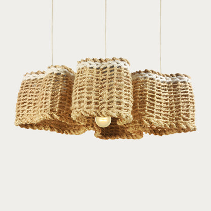 CANDACE LAMP - NATURAL/IVORY - HAND MADE - JUTE/WOOL
