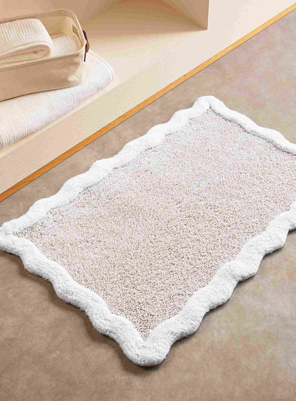 CANITAR BATH RUG - NATURAL/IVORY - COTTON/COTTON CHENILLE- TABLE TUFTED