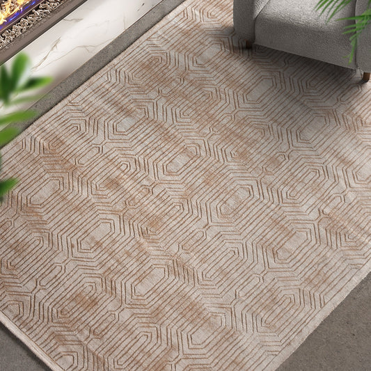 CARICOM RUG - VISCOSE/ BEIGE