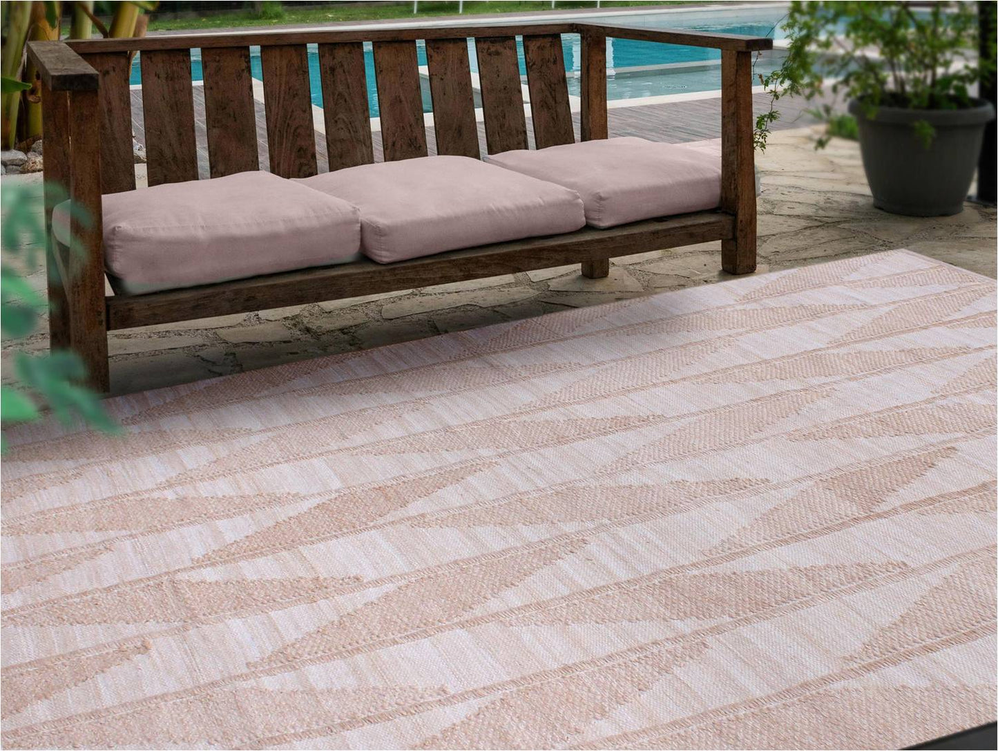 CASNER RUG - BEIGE - HANDWOVEN - PET