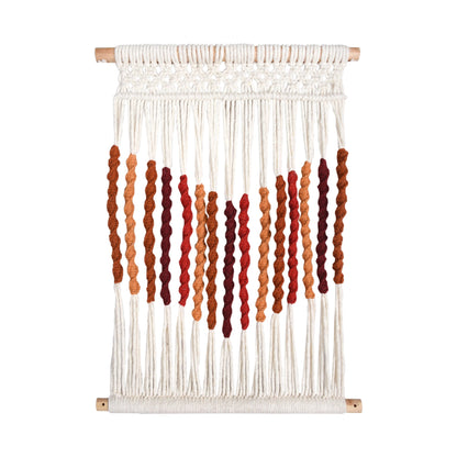 CASTEEL WALL HANGING - IVORY/MULTI - HAND KNITTED - WOOL