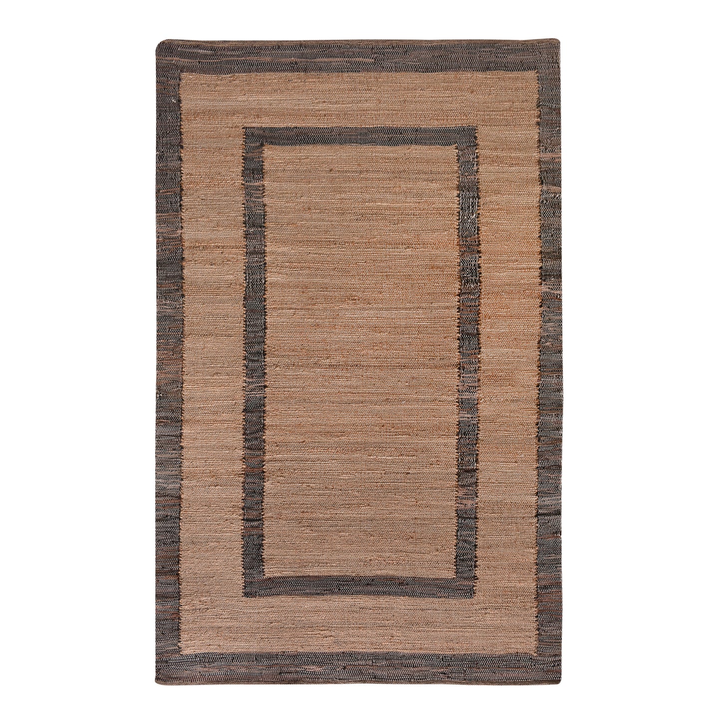 CERMAK RUG - LEATHER/ JUTE