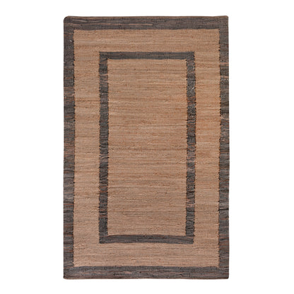 CERMAK RUG - LEATHER/ JUTE