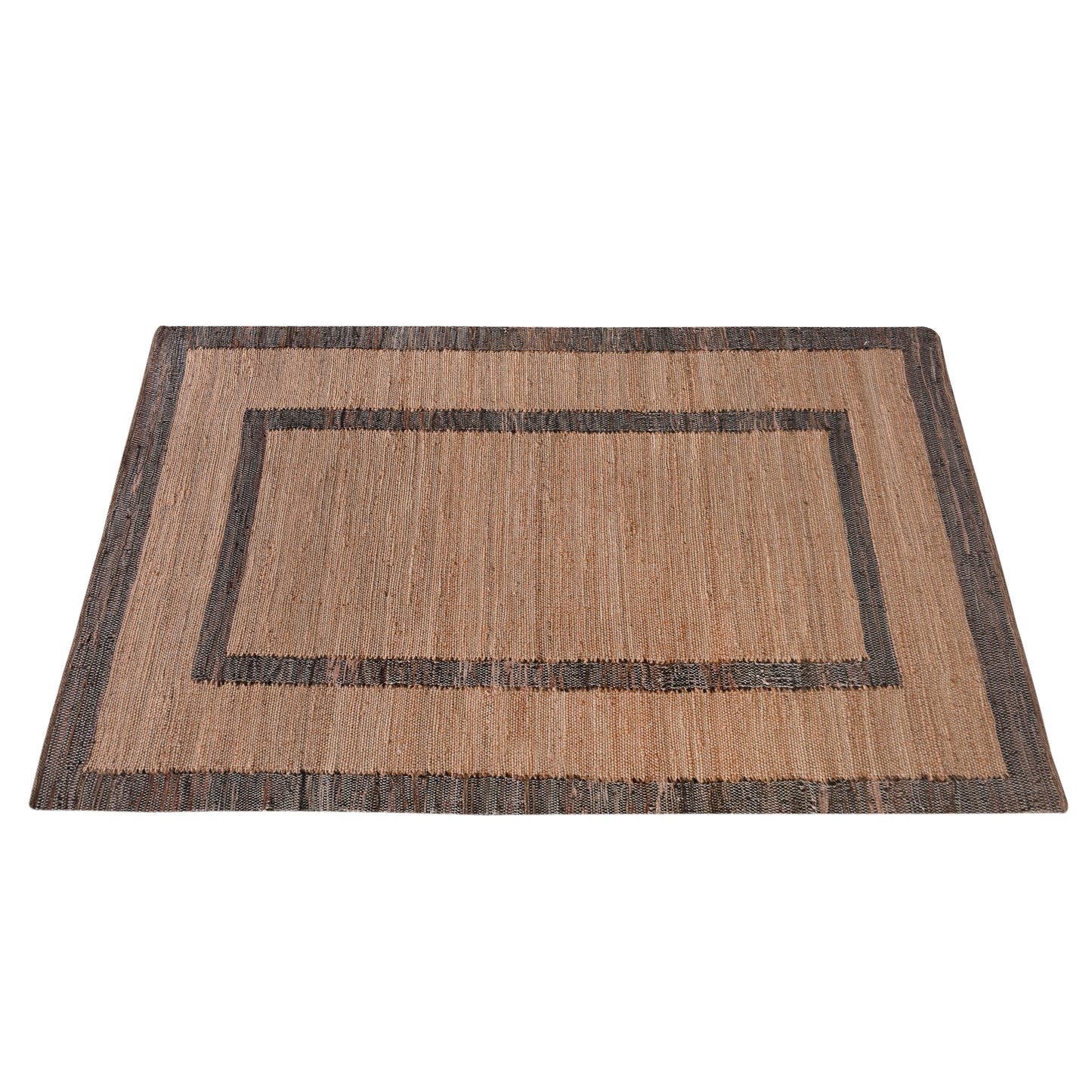 CERMAK RUG - LEATHER/ JUTE