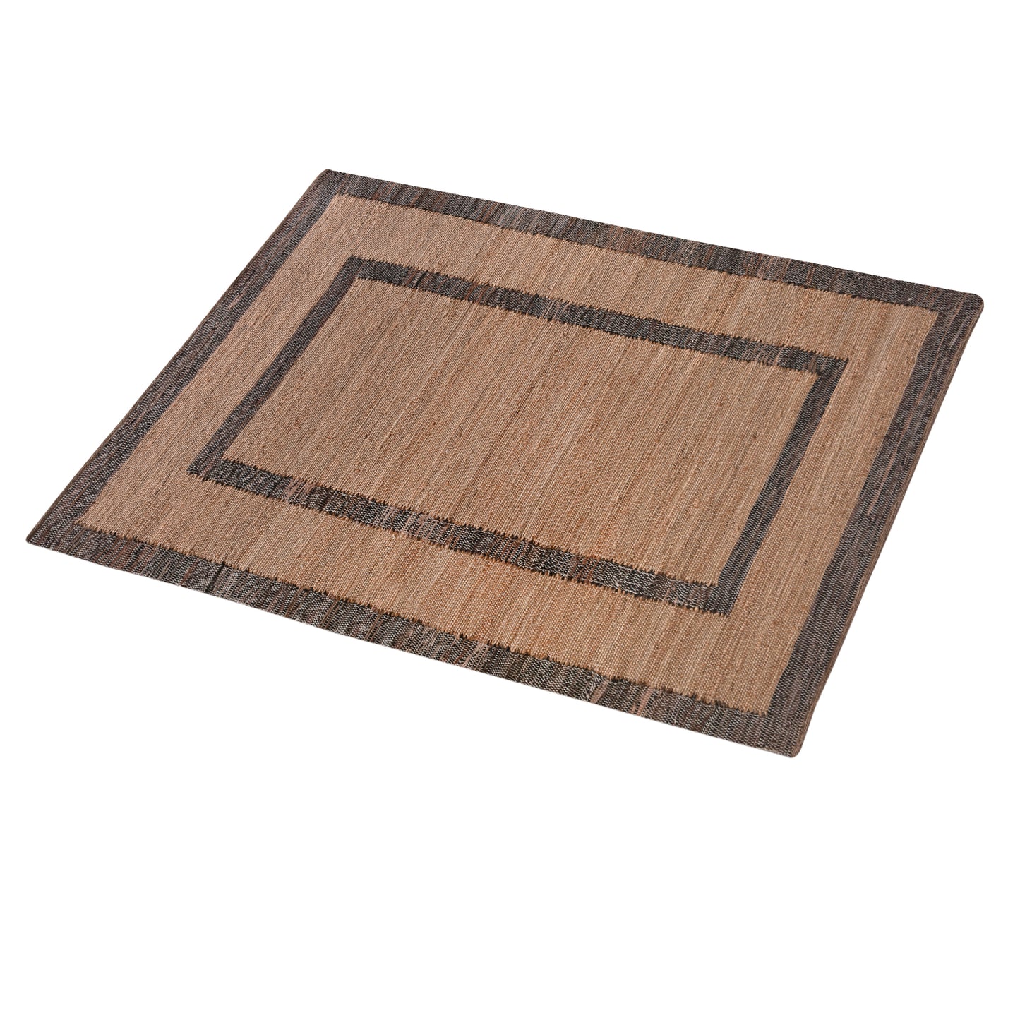 CERMAK RUG - LEATHER/ JUTE