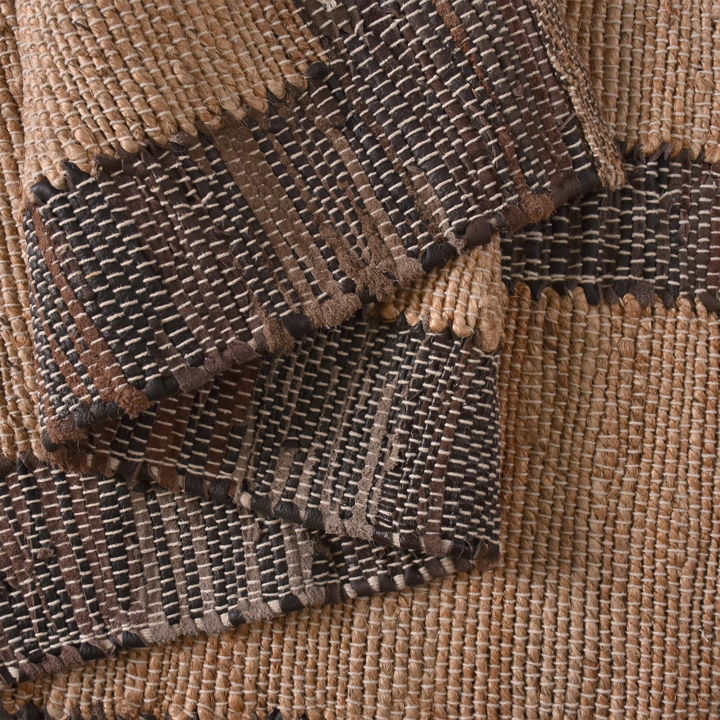 CERMAK RUG - LEATHER/ JUTE