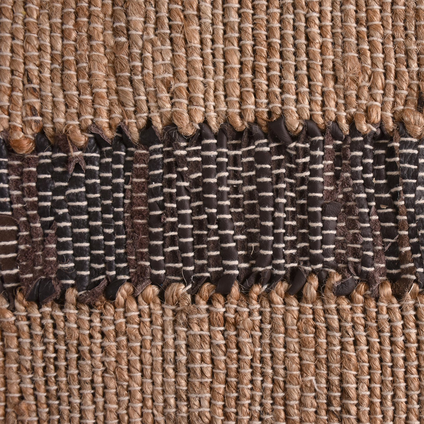 CERMAK RUG - LEATHER/ JUTE