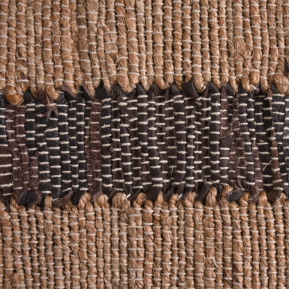 CERMAK RUG - LEATHER/ JUTE