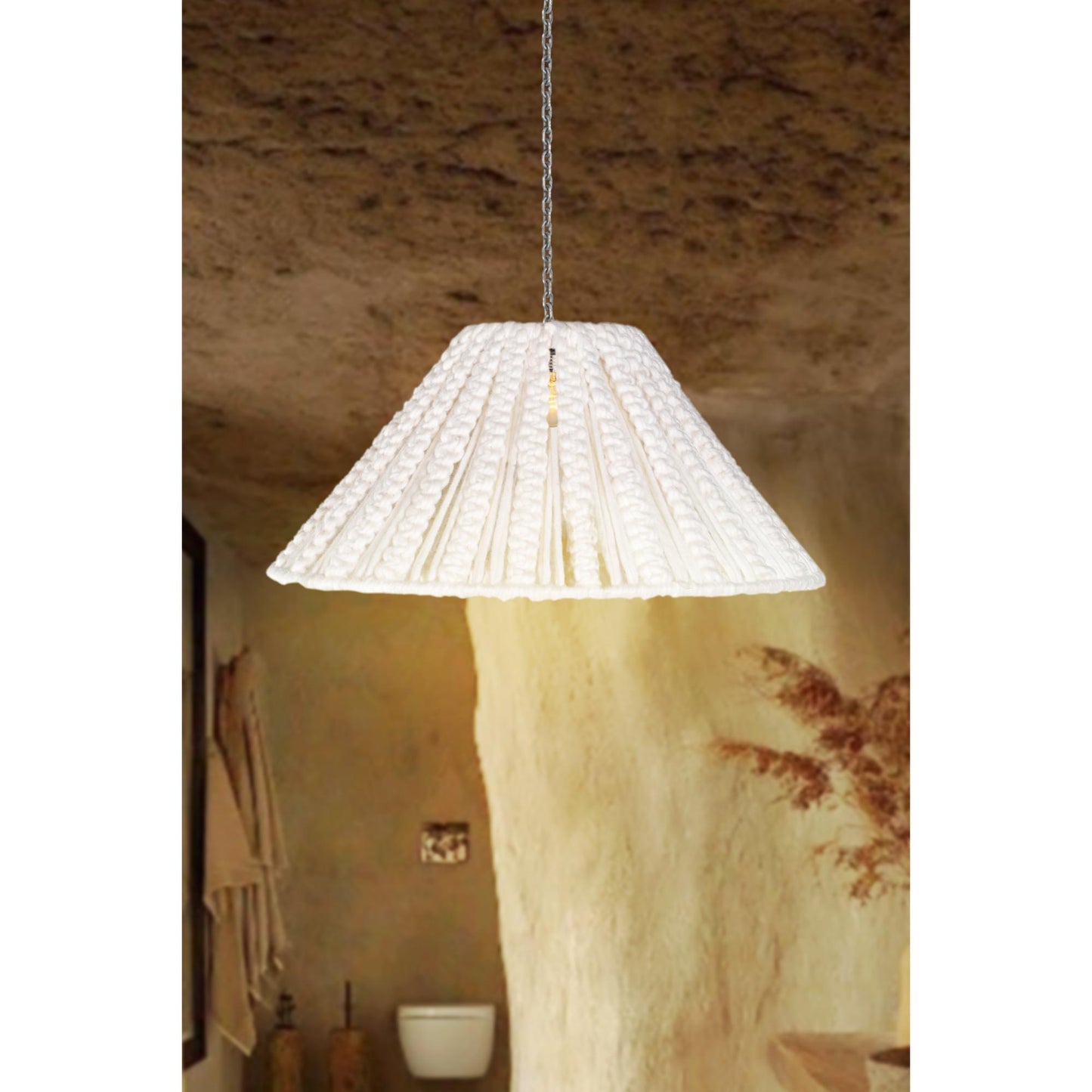 CHIMANTA LAMP - IVORY - HAND MADE - NZ WOOL