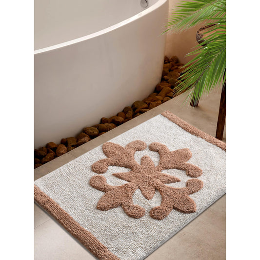 CINTSA BATH RUG - IVORY/BEIGE - TABLE TUFTED - COTTON