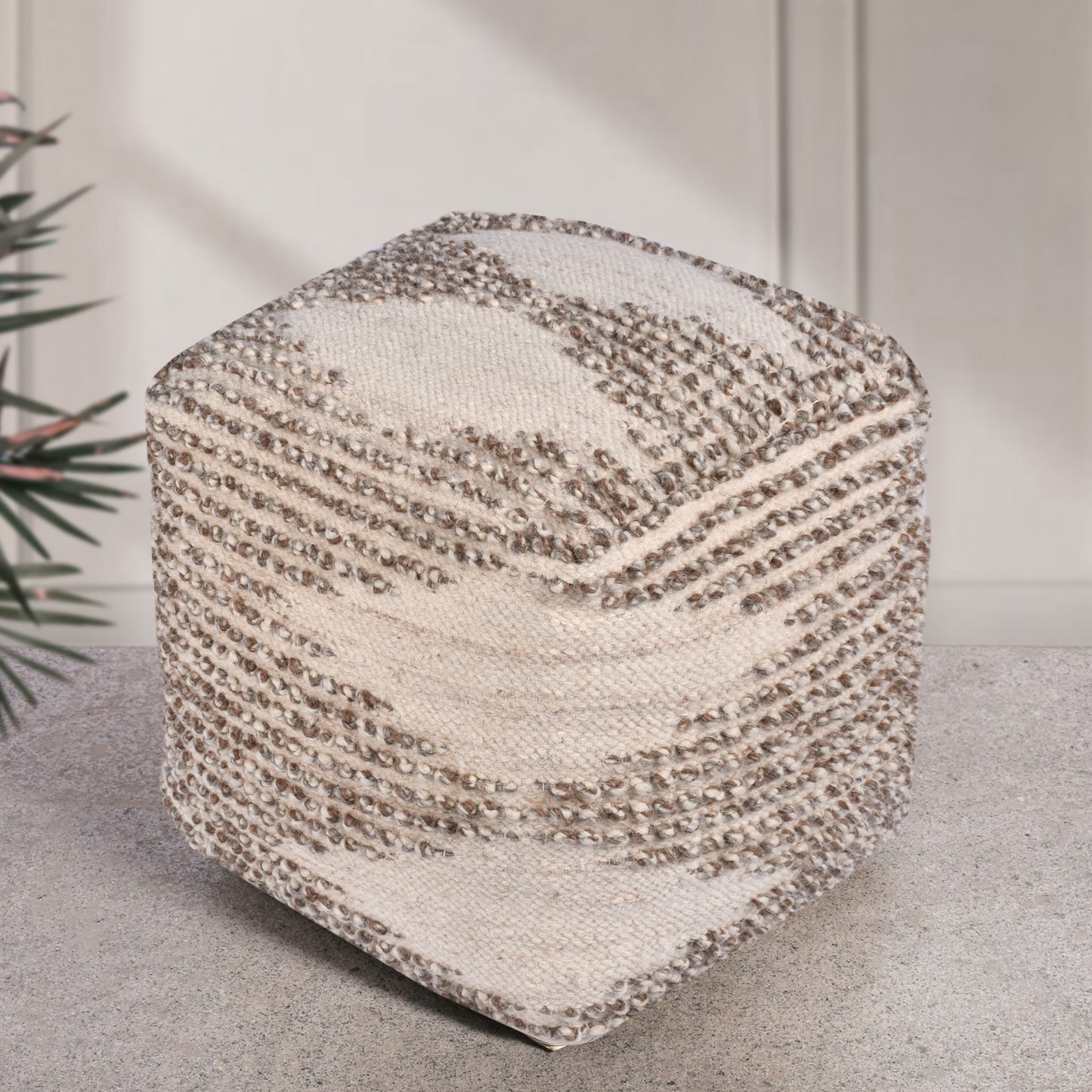 COGNAC-II POUF - JUTE/ COTTON
