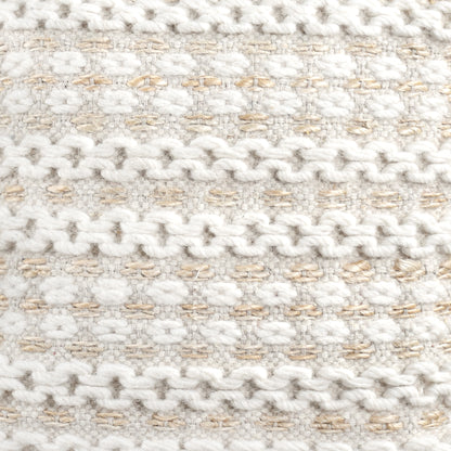 COHEN CUSHION - JUTE/WOOL - IVORY - HANDWOVEN