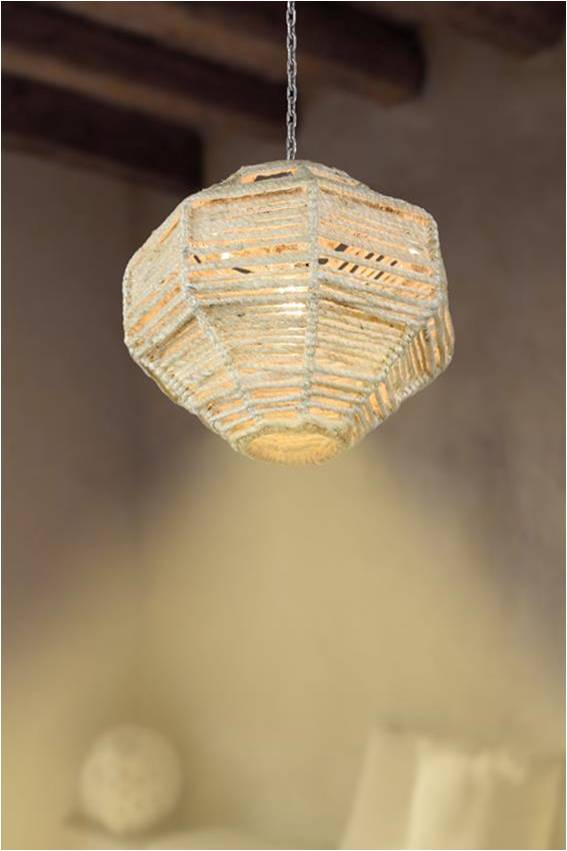 CONRACH-II LAMP - IVORY - HAND MADE - JUTE