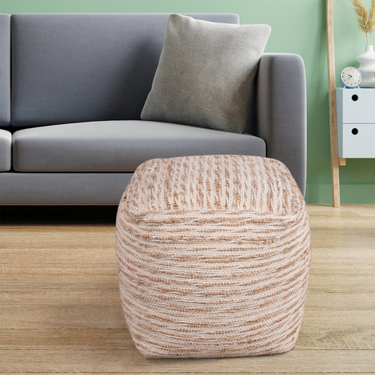CORTLAND POUF - WOOL/ JUTE