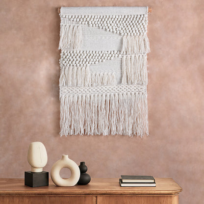 COSTESTI WALL HANGING - IVORY - HAND WOVEN - WOOL