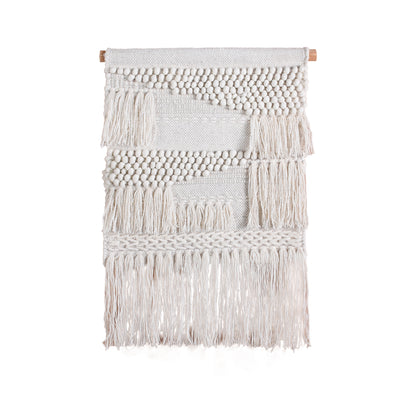 COSTESTI WALL HANGING - IVORY - HAND WOVEN - WOOL