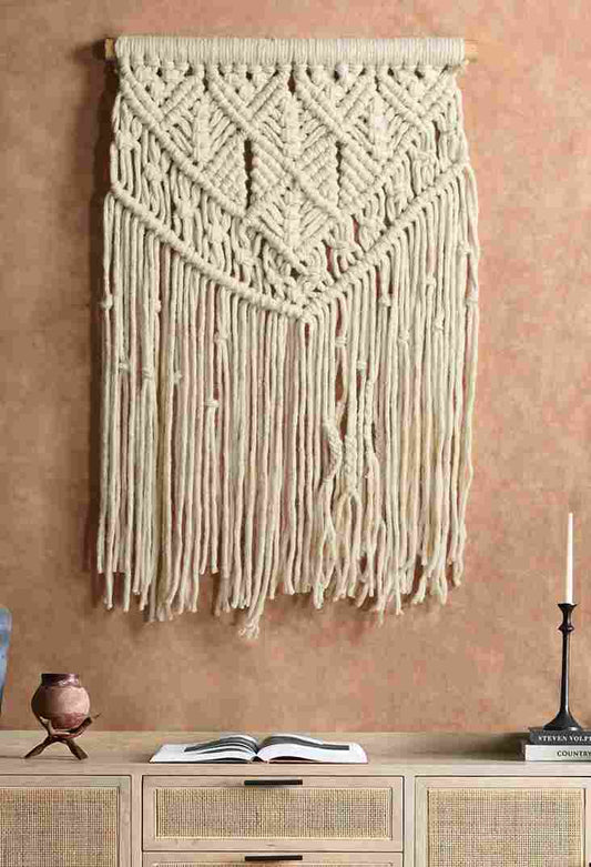 CRISAN WALL HANGING - IVORY - HAND KNITTED - WOOL