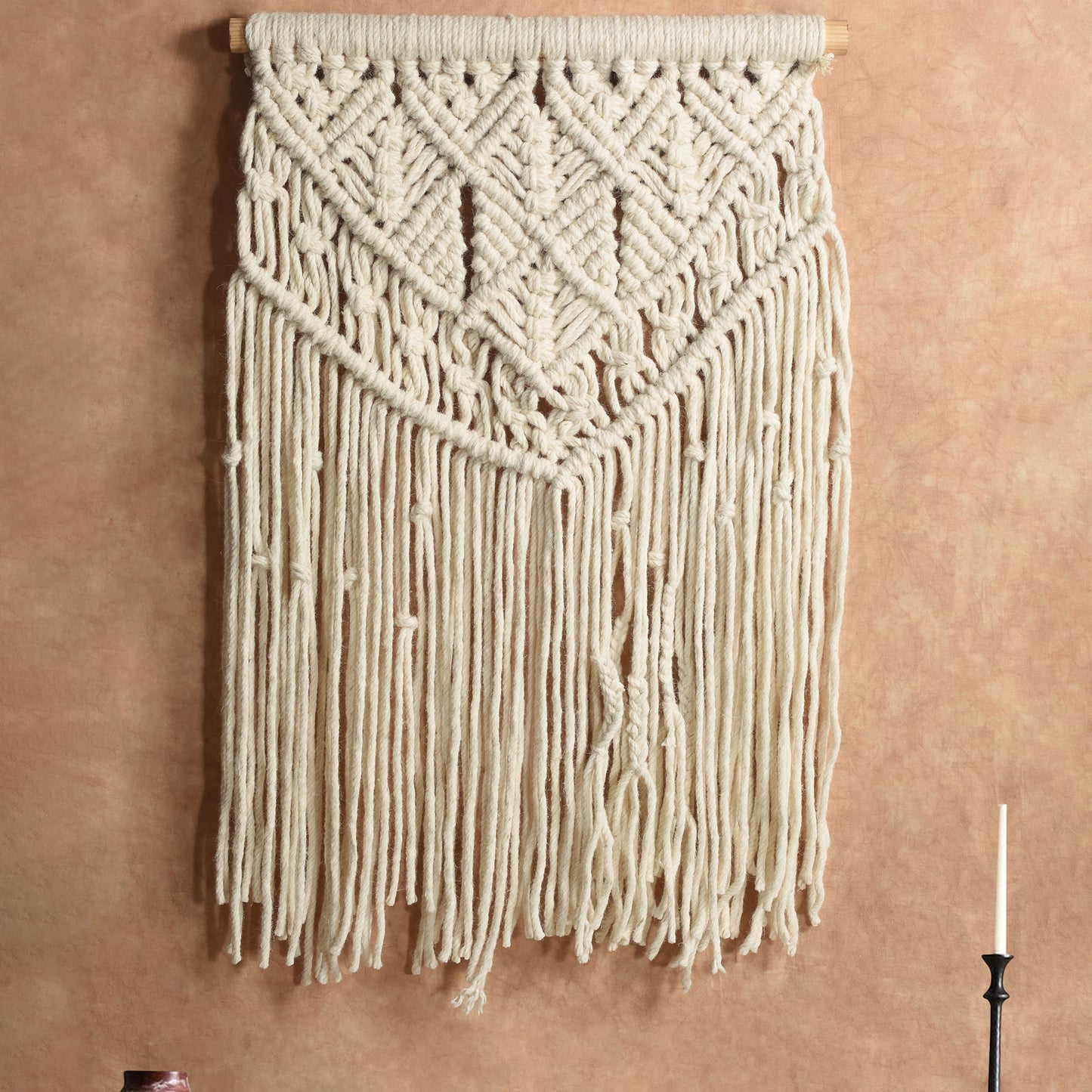 CRISAN WALL HANGING - IVORY - HAND KNITTED - WOOL