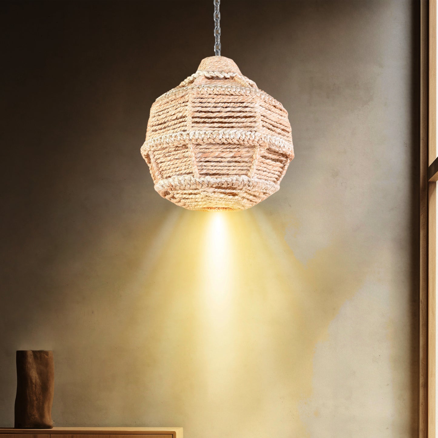 CULROSS-II LAMP - NATURAL/IVORY - HAND MADE - JUTE