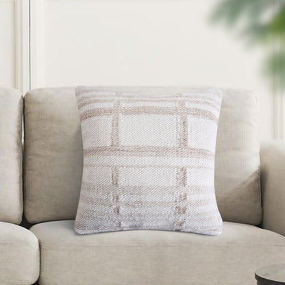 CHAMBERLAIN CUSHION - WOOL - IVORY - HANDWOVEN