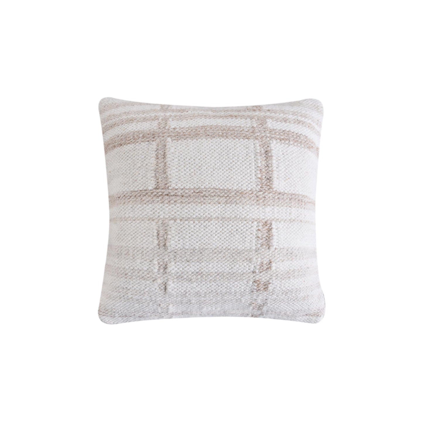 CHAMBERLAIN CUSHION - WOOL - IVORY - HANDWOVEN