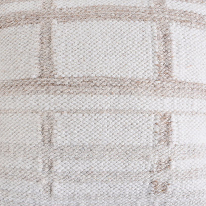 CHAMBERLAIN CUSHION - WOOL - IVORY - HANDWOVEN