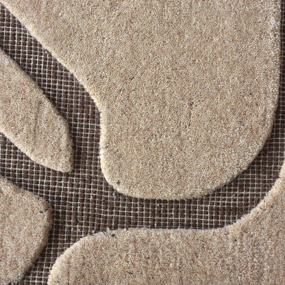 CLOVEZ RUG - LIGHT BEIGE/BROWN - HAND WOVEN/OVER TUFTED - WOOL
