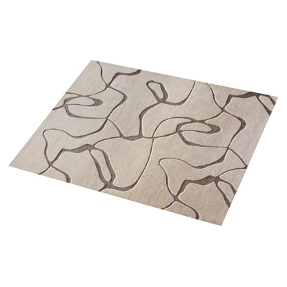 CLOVEZ RUG - LIGHT BEIGE/BROWN - HAND WOVEN/OVER TUFTED - WOOL