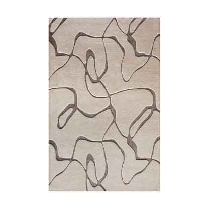 CLOVEZ RUG - LIGHT BEIGE/BROWN - HAND WOVEN/OVER TUFTED - WOOL